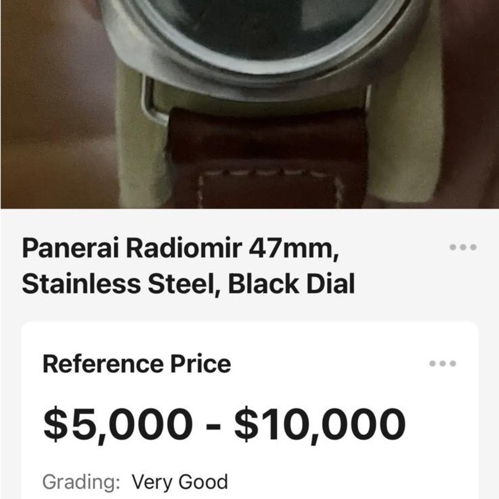 Panerai Radiomir Stainless Steel Watch with Brown Strap